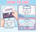 PumpCar 2 pieces cinammoroll double-sided hanging cartoon cherry-scented funny car air freshener Cool hanging for rearview mirror Car Interior Accessories Gifts