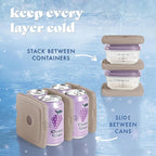 Cool Coolers by Fit & Fresh Slim Ice Packs, Quick Freeze Reusable Ice Packs for Lunch Boxes & Coolers, Long-Lasting, Space Saving Lunch Ice Packs, Taupe, 4Pk