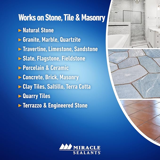 Miracle Sealants 511 Anti-Slip Treatment for Tile and Stone Floors, Showers, Pool Decks, Quart