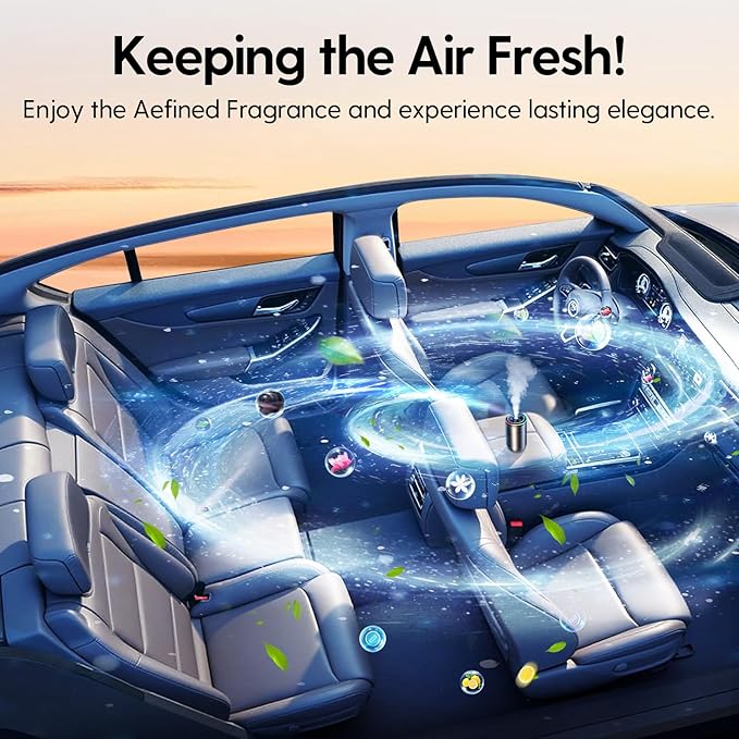 Smart Car Air Freshener Refill 50ml (1.69OZ)- Car Diffuser Perfume Made with Natural Plant Extracts, Essential Oil Refill Compatible with Most Air Diffusers, Long-Lasting Car Fragrance - White Tea
