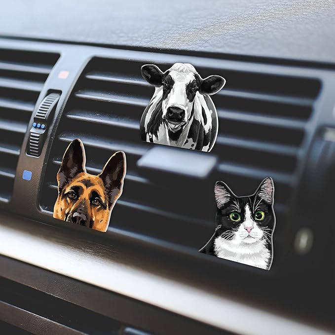 WIRESTER Fresh Scented Car Air Freshener Vent Clip, Decorative Accessories, Interior Decoration for Cars