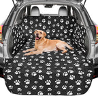 F-color SUV Cargo Liner for Dogs - Waterproof Pet Cargo Liner with Side Flaps, Comfort Dog Cargo Cover with Bumper Flap, Scratchproof Non-Slip Large for Full-Size SUVs Vans, 55 x 93 Inch, Paw