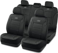 Skechers Memory Foam Car Seat Covers, Lycra Fabric Seat Covers, Seat Cover Full Sets Airbag Compatible, Automotive Comfort Protection for Most Cars, Trucks, SUVs, Black