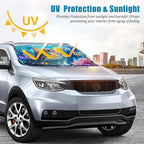 Cat and Fish Car Windshield Sun Shade Foldable Sunshade Front Window Cover Sun Visor Protector Accessories (59x27.5 inches)