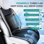 FLORICH Cooling Car Seat Cover, 12V/24V Car Seat Cooling Pad, Ventilated Seat Cushion with 2 Powerful Turbo Fans, 3-Speed Adjustable Cooling Car Seat Covers for Summer Driving Universal Fit for Car