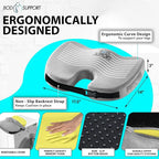 Seat Cushion with Straps - Seat Cushions for Office Chairs, Car Seat Cushion for Tailbone Pain Relief Cushion Design to Relieve Sciatica Coccyx Design from Prolonged Sitting (Grey)
