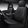 CAR PASS 3D Foam Mesh Leather Car Seat Covers Front Seats, Breathable Two Front Seat Cover for Cars, Comfortable Universal Fit for SUV Truck Sedan Automotive Anti-Slip Airbag Compatible, All Black