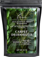 Lapew Eucalyptus Mint Carpet Deodorizer Powder - Pet Safe Freshener for Vacuuming | Scented Odor Eliminator for Home | 36 oz