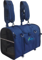 6-in-1 Sturdy Pet Carrier Backpack, Front Pack, Shoulder Bag, Pet Hand Bag, Car Seat Crate, Soft-Sided pet Carrier, Small Animal Travel Carrier, Airline Approved, Size Small for Pets 14-16" Long