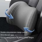 Car Headrest & Lumbar Support Cushion - Ergonomic Car Headrest and Lumbar Support Cushion - Car Lumbar Support Pillow and Car Neck Pillow Kit for Office Chair/Truck/Wheelchair (Black)