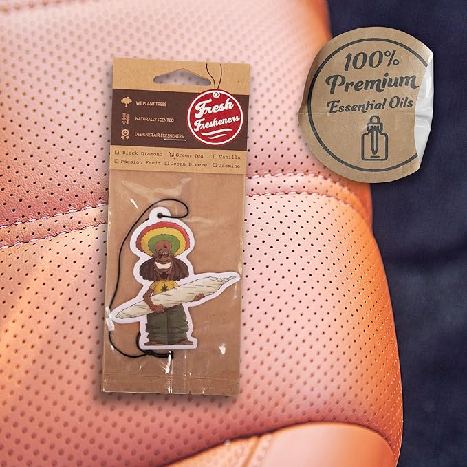 Weed Car Air Freshener 6 Pack Scented With Essential Oils By Fresh Fresheners