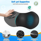 Lumbar Support Pillow for Office Chair - Memory Foam Lumbar Pillow with Detachable Strap & Breathable Cover, Ergonomic Back Support for Office Chair, Car, Bed Rest (Black)