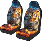 Cool Tiger Car Seat Covers Set of 2 Breathable Universal Vehicle Front Seats Interior Protector Easy to Install Interior Protection Suitable Fits Most Car Auto SUV Sedan