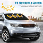 Moon Phases Car Windshield Sun Shade Foldable Sunshade Front Window Cover Sun Visor Protector Accessories (59x27.5 inches)