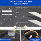 Dog Car Seat Cover for Back Seat 600D Scratchproof Nonslip Durable Waterproof Cars Pet Backseat Covers with Mesh Window Dogs Hammock for Car，SUV, Truck (54" W x 58" L)