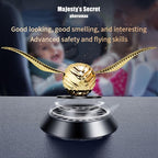 MAJESTY`S SECRET PHEROMAX Solar Car Air Freshener Diffuser, Odor Eliminator for Vehicle Scenting Device, Long Lasting Scent for Auto, Automotive Accessories Interior Scent Diffuser (gold)