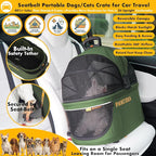 PAWZIDEA Double Pet Stroller with 2 Detachable Carrier, Lightweight Portable Travel Crate & Car Seat Combo & TSA-Approved Expandable Carrier, Foldable Jogger Stroller for 2–4 Cats or Small/Medium Dogs