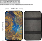 Dreaweet Mandala Print Center Console Armrest Pad Cover Boho Car Accessories Middle Console Cover Anti-Scratch Universal Car Armrest Storage Box Mat