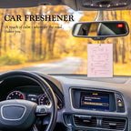 Car Decorations,Pink Bow Christian Air Freshener for Car,Preppy Cherry Bible Verse Air Freshener Hanging 3 Pcs for Bag,Cars,Closet,Drawer,Books,Bathroom