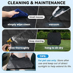 VIVAGLORY Dog Front Seat Cover Seatflex Car Seat Protector for Dog, Car Cover for Pet, Front Single Bucket Captain Chair Protector, Standard, Black, 2Pack