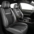 TTX LIGHTING for Subaru Forester 2007-2026 Seat Covers: Waterproof Leather Seat Protector with Airbag Compatible (2 Front Seats,Black&Gray)