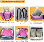 Small Dogs Car Seat Under 25,Fully Detachable and Washable Ultra Soft Carseat Travel, with Clip-on,Portable Handle and Storage Pockets Pet Booster Seats,Portable Dog CarTravel Carrier Bed