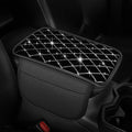 Bling Armrest Cover for Car Compatible with Jeep Renegade - Center Console Cover with 2 Storage Pockets and Crystal Diamond(Black)