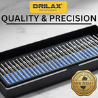 Drilax 30-Piece 1mm Diamond Drill Bits Set – 1/8 Shank Compatible with Dremel Rotary Tools – Precision Diamond Dremel Bits for Jewelry Making, Stone, Glass, Ceramic, Sea Glass, & Gemstones