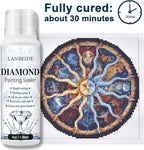 LANBEIDE Diamond Painting Sealer, 5D Diamond Painting Glue Permanent Hold & Shine Effect Sealer for Diamond Painting and Puzzle Glue 120ML (4 OZ)