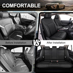 AOMSAZTO Custom Fit Seat Covers for Toyota Camry 2025 2026 LE SE Waterproof Truck Seat Cushion Protectors, Full Set Faux Leather (Black,Camry LE SE)