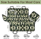 Waterproof Dog Car Seat Cover for Back Seat - Durable, Scratch Proof Pet Hammock with Nonslip Design & Storage Pockets, Fits Cars, SUVs, Trucks- S, Camouflage