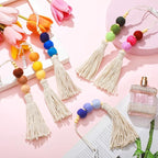 6 Pieces Felt Ball Car Diffuser Essential Oil Car Tassel Hanging Bead Aromatherapy Diffuser Colorful Charm Vent Clips Air Freshener for Decor(Regular Color)