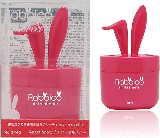 RABBICO SWEET 3 Packs, Rabbit lovely ears shape for Car, Home, Office Air Freshener Angel Snow Scent - Luxurious floral fruity blend complemented by amber and vanilla scent