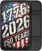 Dreaweet 1776-2026 250 Years Flag Print Arm Rest Cover for Car Soft Scratch-Proof Center Console Cover Pad Universal Armrest Cover for SUV Truck Sedan