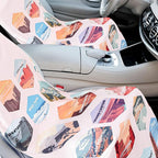 1 Pack Car Seat Towel Covers with Storage Bag 63 x 32 Inch Athletic Running Towel Seat Sweat Washable Non Slip Cover Gift for Car Outdoor Sport Activities (Multi National Parks)