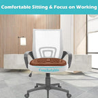 Big Ant Car Seat Cushion, Comfort Memory Foam Driver Seat Cushion Improve Driving View, Sciatica and Lower Back Pain Relief, Thick Seat Cushions for Car Home Office Chair, Wheelchair - Brown