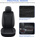 1:1 Custom Car Seat Covers Fit for Toyota RAV4 2019 2020 2021 2022 2023 2024 2025 2026 LE/XLE/XLE Premium/Limited (NOT for Hybrid) Full Set Faux Leather Waterproof Seat Protectors(5-Seater, Black)