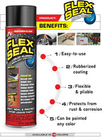 Flex Seal, 14 oz, 2-Pack, Blue, Stop Leaks Instantly, Waterproof Rubber Spray On Sealant Coating, Perfect for Gutters, Wood, RV, Campers, Roof Repair, Skylights, Windows, and More