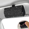 Accmor Bling Sunglasses Holder for Car Sun Visor, Sparkling Auto Glasses Clip Case Eyeglasses Protective Box, PU Leather Car Sunglass Storage Organizer for Truck, SUV, RV (Black Crystal)