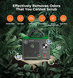Ozone Generator, 48,000mg/h High Capacity O3 Machine for Large Spaces Up to 4,000 Sq Ft, Portable Odor Eliminator for Car, Home, Basement, Smoke, Pets, and Commercial Use, Green