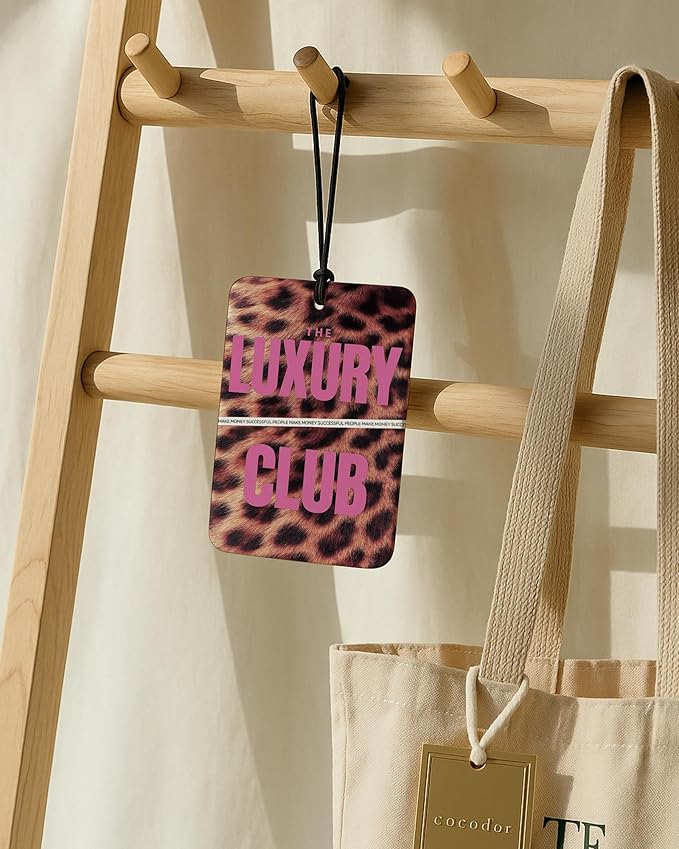Trendy Pink Cheetah Print Car Air Freshener 4 Pcs, Funky Retro Ace Lucky 8 Ball Leopard Hanging Air Freshener for Cars Closet Drawer Books, Cute Girly Car Accessories Mirror Decor for Women