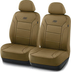Skechers Memory Foam Car Seat Covers,Lycra Fabric Seat Covers, Car Seat Covers Front Seats Airbag Compatible, Automotive Comfort Protection for Most Cars,Trucks, SUVs(Brown)
