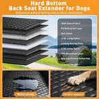 Dog Car Seat Cover for Back Seat, Hard Bottom Back Seat Extender for Dogs, Dog Hammock for Car SUV and Trucks - Waterproof, Anti Scratch，Easy to Clean, Supports 400lbs