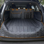 SUV Cargo Liner for Dogs, Waterproof Pet Cargo Cover Dog Seat Cover for SUVs Sedans Vans with Bumper Flap Protector, Scrachproof Non-Slip Large Size Dog Seat Mat Universal Fit (Brown)