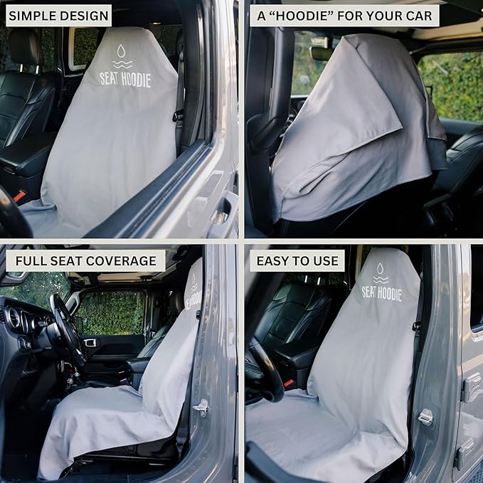 Car Seat Towel | Premium Microfiber Towel Seat Covers for Cars | Universal Fit & Machine Washable | Portable Car Seat Towel Cover After Gym, Yoga, Beach Citrus Green