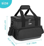 Trunab Insulated Medical Bag with Adjustable Dividers, Medicine Supplies Water-Resistant Bag for Home, Travel, Camping, Empty Bag - Patented Design,Black