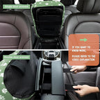 Cullaby Dog Center Console Car Seat for Small Dogs Under 15lbs,Detachable Washable Booster Pet Car Seat Travel Bed with Storage Pockets and Seat Belt(Green)