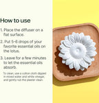 Plant Therapy Passive Sunflower Essential Oil Diffuser – No Heat or Water Needed – Natural Aromatherapy Diffuser for Home, Office, Travel – Elegant Ceramic & Wood Design