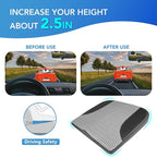 Car Seat Cushion, Comfortable Memory Foam Seat Pillow for Driving, Sciatica-Back Pain Relief, Cushion for Car-Truck, Office, Wheelchair - Black&Gray