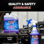AIM Purple Dragon - Heavy Duty Degreaser Concentrate Industrial Degreaser, Wheel and Tire Cleaner, Equipment Degreaser cleaner - Premium Car Cleaner - Gal